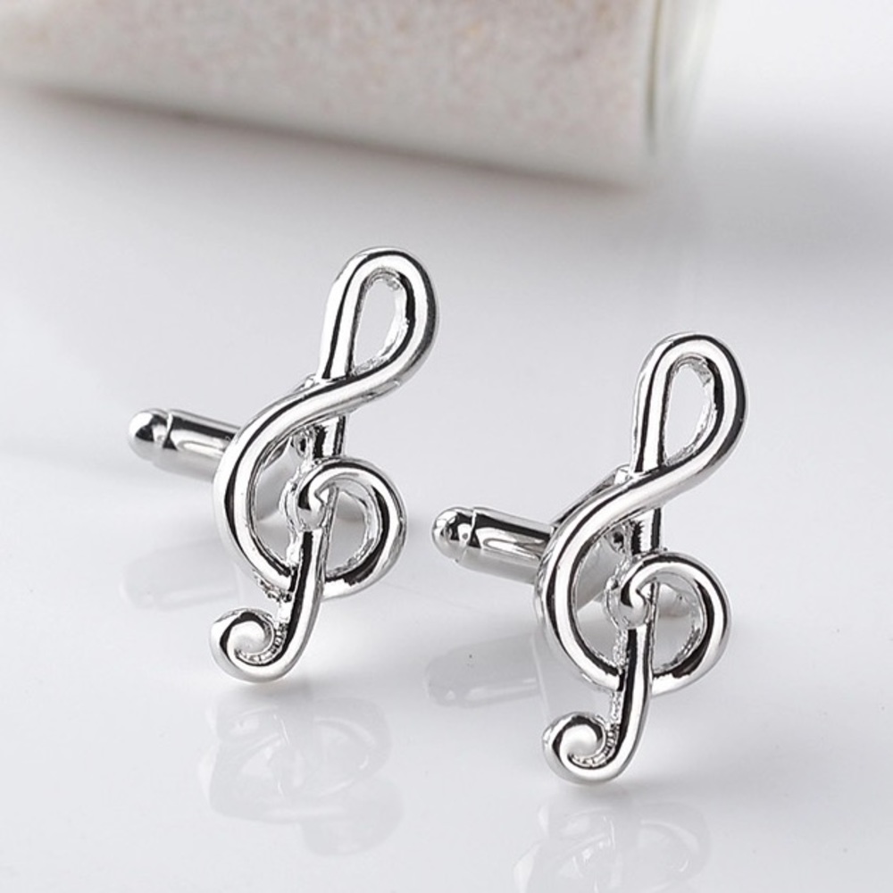 💥LAST ONE💥 NWT Silver Tone Musical Cuff Links
